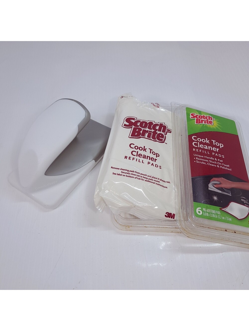 Scotch-Brite Cook Top Cleaner handle holder and Refill Pads set Scotch Bright